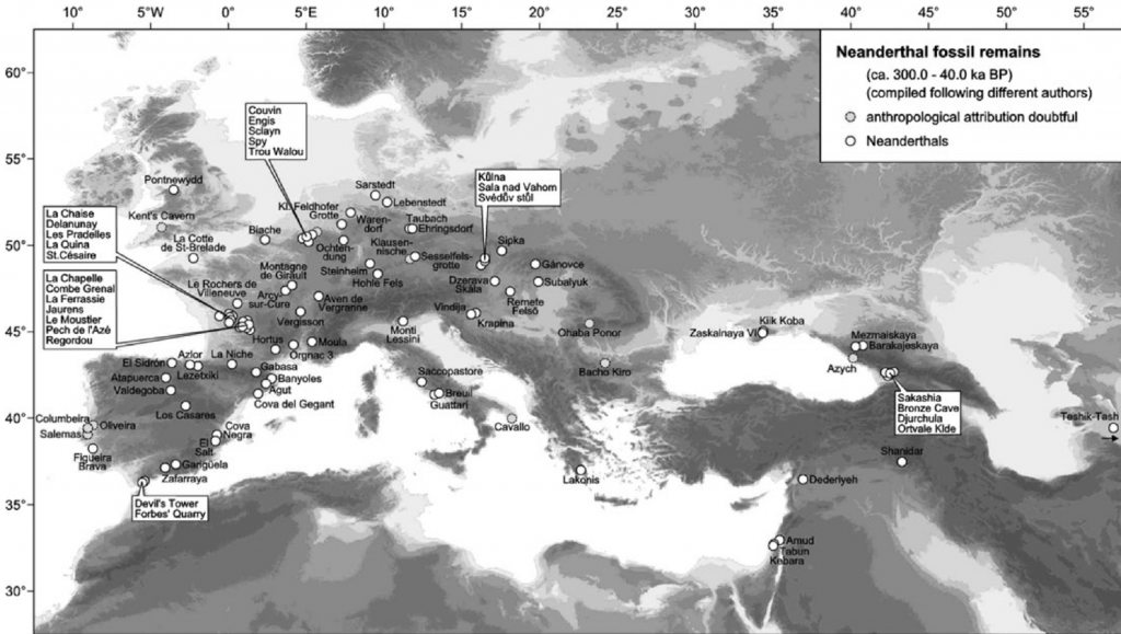 yacimientos neandertales
