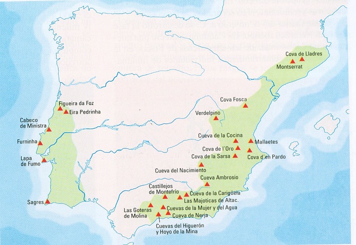 Algunos yacimientos del neolítico peninsular
