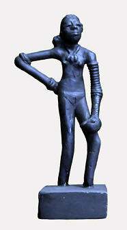 Destacada figurilla de bronce de Mohenjo Daro del 2500 a.C.