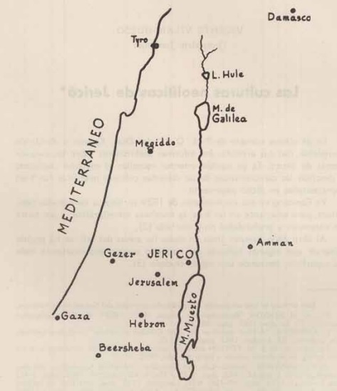 Mapa de situación del yacimiento de Jericó
