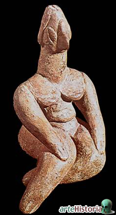 Representación antropomorfa femenina del neolítico griego inicial