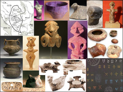 Collage de fotos con algunas de las piezas artesanales halladas en Vinça