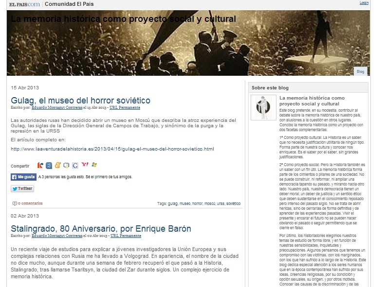 Captura de pantalla general de este recopilatorio de artículos sobre la URSS