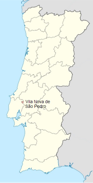 Localización en un mapa de Vila Nova de Sao Pedro