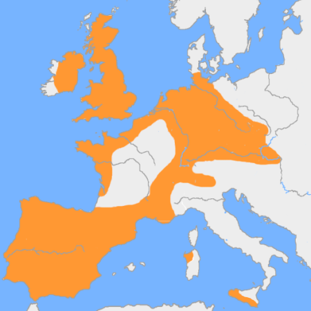 Mapa aproximado de la extensión del vaso campaniforme por Europa