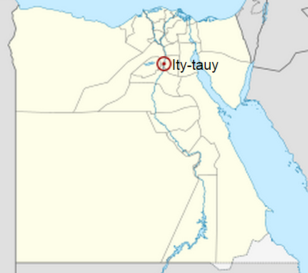 Localización aproximada donde estaría esta ciudad fundada por Amenemhat I