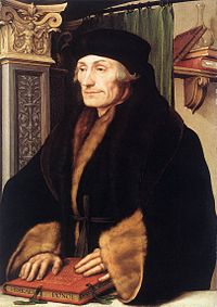 Retrato que muestra a Erasmo de Róterdam en el año 1523