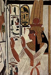 Representación de Nefertary Meritenmut, una de las esposas reales del rey Ramsés II