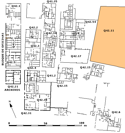 Mapa arqueológico de la ciudad de Amarna, la ciudad de Akhenaton