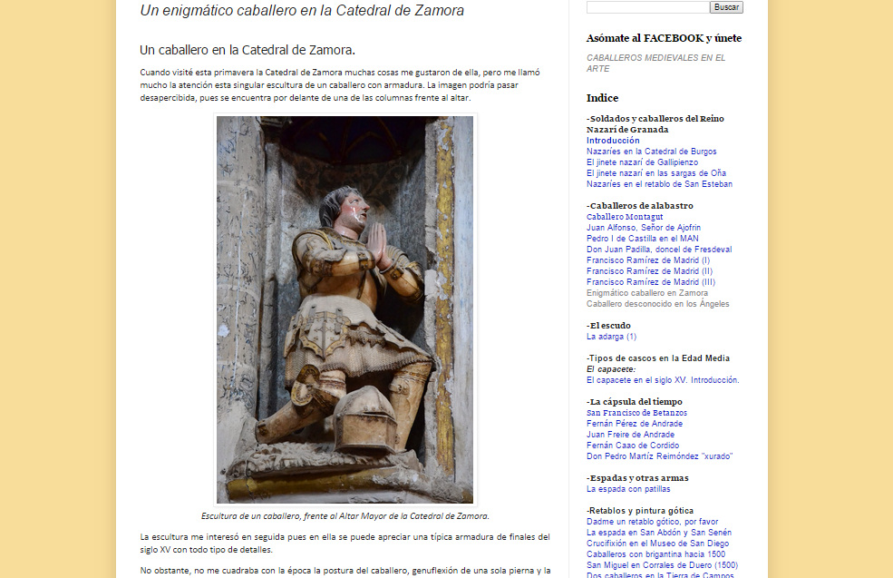 Captura de pantalla de uno de los artículos de este gran blog de Historia del arte