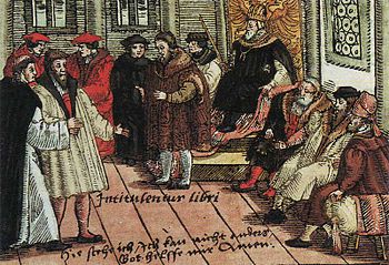 Cuadro que representaría a Lutero en el contexto de la Dieta de Wörms