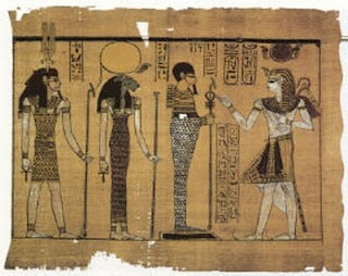 Una de las escenas del Gran Papiro de Harris, en el que se representa a Ramsés III
