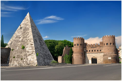 Pirámide de Cayo Cestio, en Roma