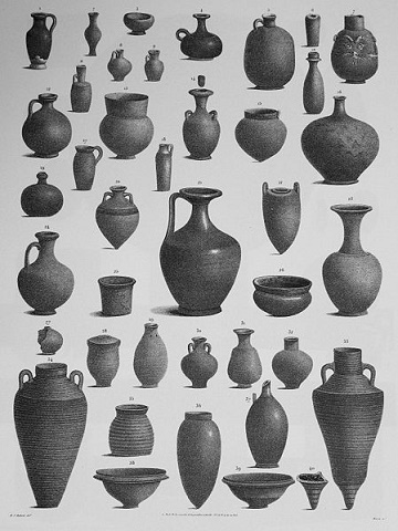 Algunas de las tpologías cerámicas más comunes del Antiguo Egipto