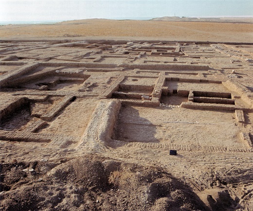Fotografía del yacimiento arqueológico de Habuba Kebira