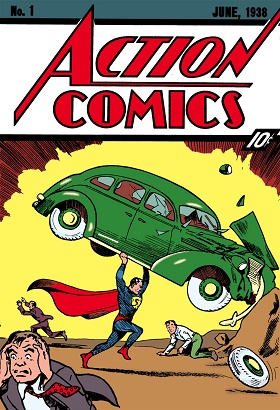 Portada del primer cómic publicado de Superman, en junio de 1938