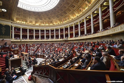 Fotografía de la Asamblea Nacional de Francia en la actualidad