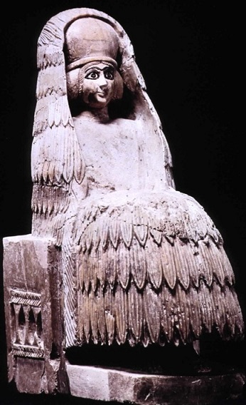 Figura de una diosa hallada en Siria, correspondiente al Bronce Medio