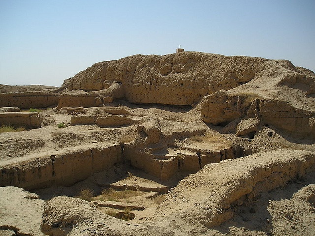 Mapa parcial de las ruinas arqueológicas de la ciudad de Mari