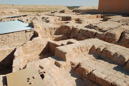 Vista parcial de las ruinas arqueológicas de la ciudad de Qatna, al sur de Siria