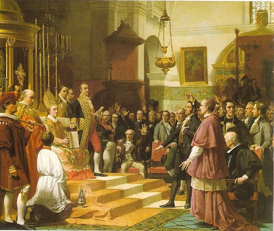 Cuadro que recoge el juramento de las Cortes de Cádiz en 1810