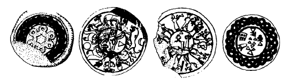 Dibujos hechos a partir de ejemplos reales de sellos del Reino Medio hitita