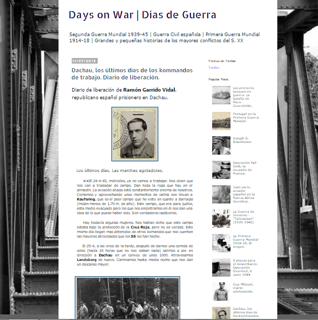 Captura de pantalla general de este gran blog de Historia militar
