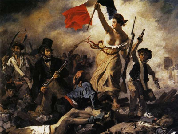 Ilustración 5: “Libertad guiando al pueblo”, pintado por Delacroix. 1830. (Museo del Louvre)