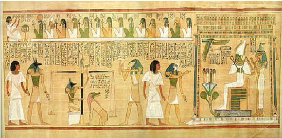 Papiro en el que se observa el Juicio del Alma