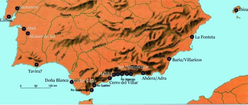 Colonias fenicias en el sur de la península Ibérica