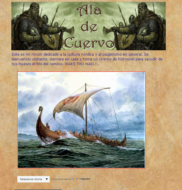 Captura de pantalla general de este gran blog de la cultura nórdica