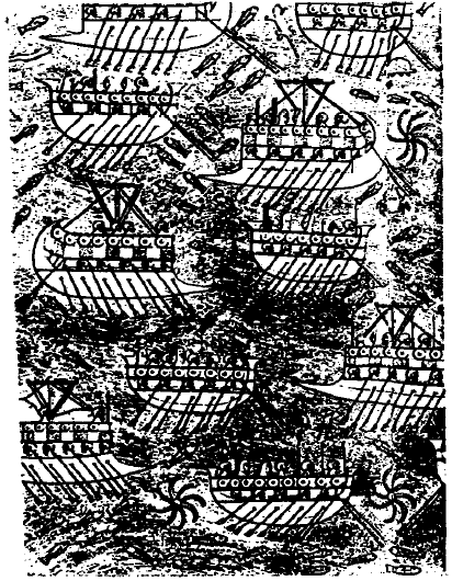 Relieve de Senaquerib (Nínive) en el que se puede ver la flota del comercio de los fenicios