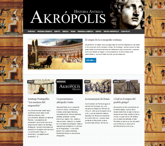 Captura de pantalla de esta gran web de Historia antigua
