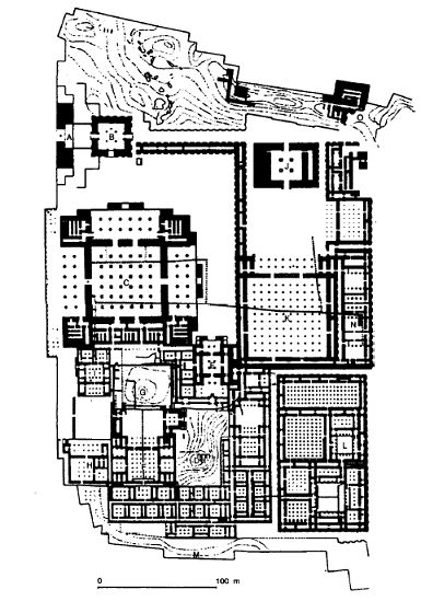 Planta de Persépolis, una de las capitales del imperio persa