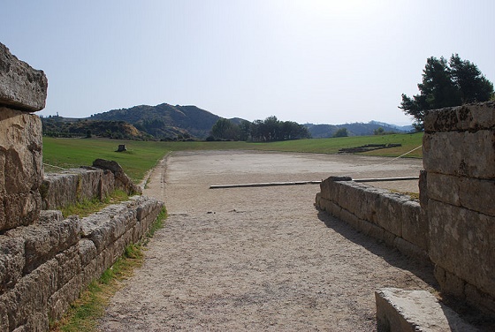 Ruinas del estadio de Olimpia, en el que se celebraban los Juegos Olímpicos