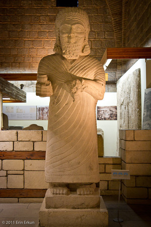Estado actual de una estatua del rey hitita Muwatalli II, el enemigo egipcio en la batalla de Qadesh