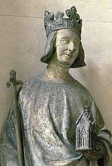 Estatua del Delfín Carlos, futuro Carlos V de Francia el Sabio (1364-1380), conservada en el Museo del Louvre