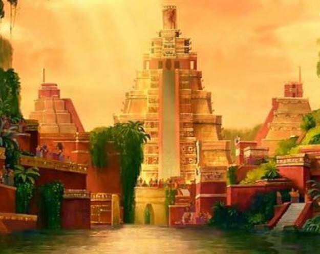 Ilustración idealizada de la legendaria ciudad de El Dorado