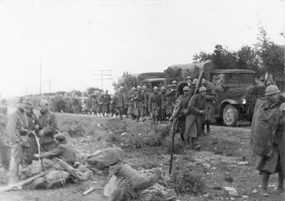 Soldados italianos durante la Batalla de Guadalajara