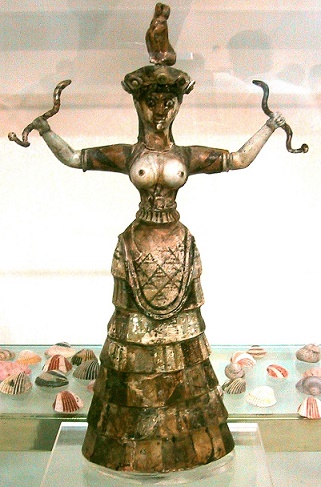 La diosa minoica de las serpientes