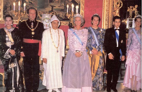 Foto de la visita del rey Hassan II de Marruecos en 1989