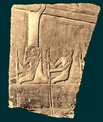 Fragmento de otro relieve de Mentuhotep II en su templo morturio