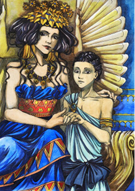 Zenobia de Palmira y su hijo (Deviantart)
