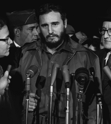 Fidel Castro en su visita a Washington