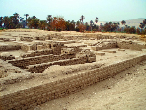 Parte del yacimiento arqueológico de Tell-el-Amarna, centro del periodo de Amarna