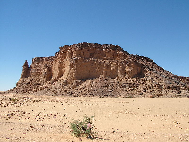 La montaña sagrada de Djebel Barkal, muy importante en la XXV Dinastía, en la actualidad (Wikimedia Commons)
