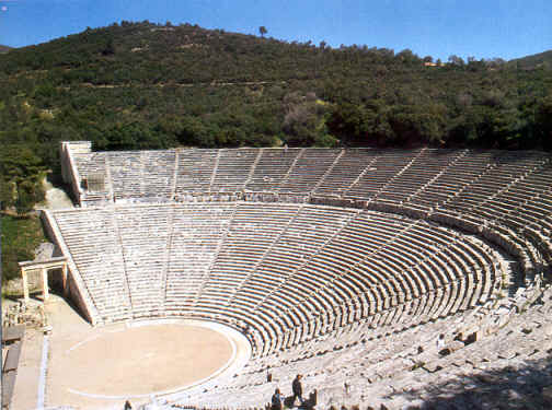 Estado actual del teatro de Epidauro, uno de los mejores ejemplos de teatro griego