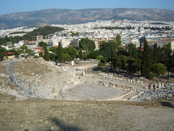 Estado actual del teatro Dionisos de Atenas