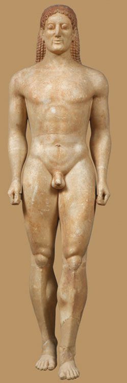 Estatua Kouros de la época arcaica griega