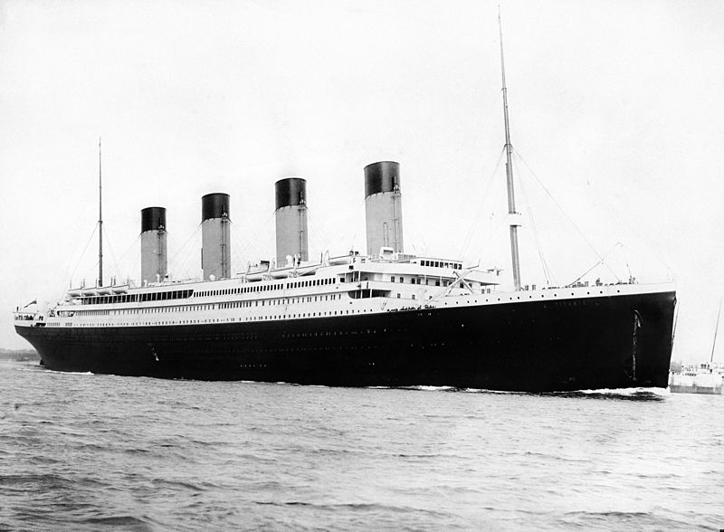 El RMS Titanic partiendo del puerto de Southampton el 10 de abril de 1912